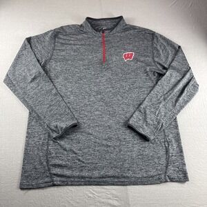 Wisconsin Badgers Colosseum Sweatshirt Mens XL Gray Pullover Sweater Heather UWM